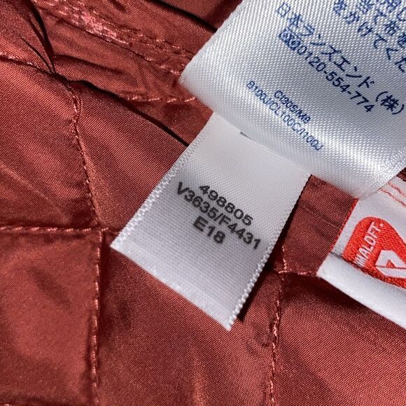 Lands’ End Wm’s Sz XS Rust Quilted Snap Corduroy Collar Chore Field Jacket - Picture 6 of 6